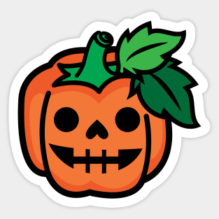 Skull Jack-O-Lantern Sticker